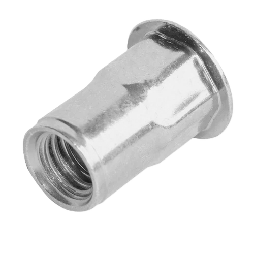 3/8-16 UNC (.027-.150" Grip) Large Flange Hex Threaded Insert - Stainless (250/box)