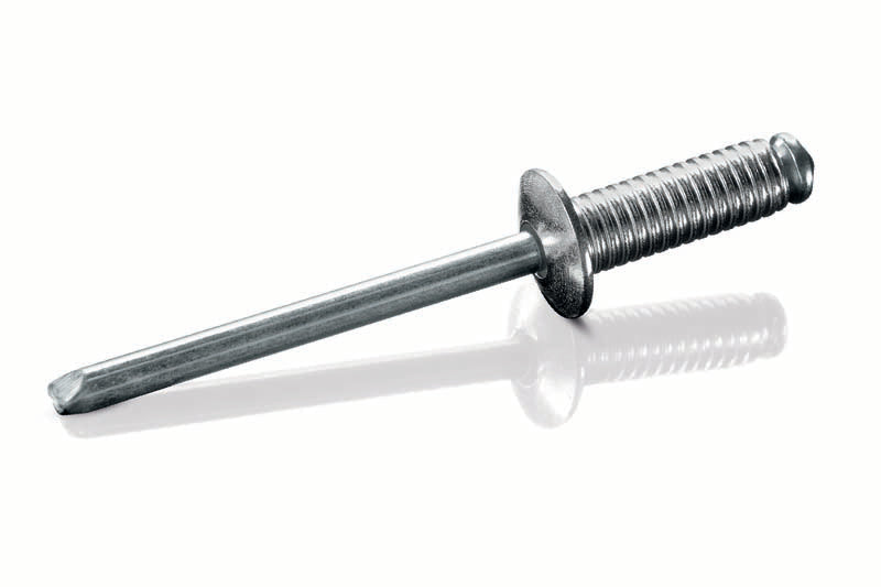 1/8" (.000-0.394" Grip) Dome Head Aluminum/Steel Grooved Blind Rivet (1000/box)