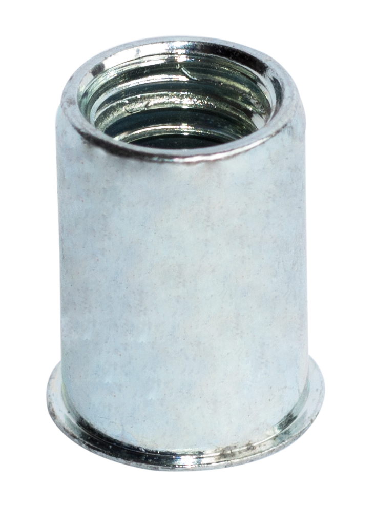 10-24 UNC (.020-.130" Grip) Small Flange Knurled Threaded Insert - Steel (250/box)