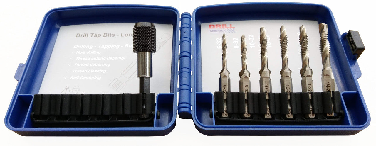 6pc HSS Combined Drill & Tap Set (DRAP) - Rockwall Fasteners