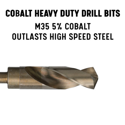 1-1/2" Reduced Shank Cobalt Drill Bit, 1/2" Shank, Qualtech