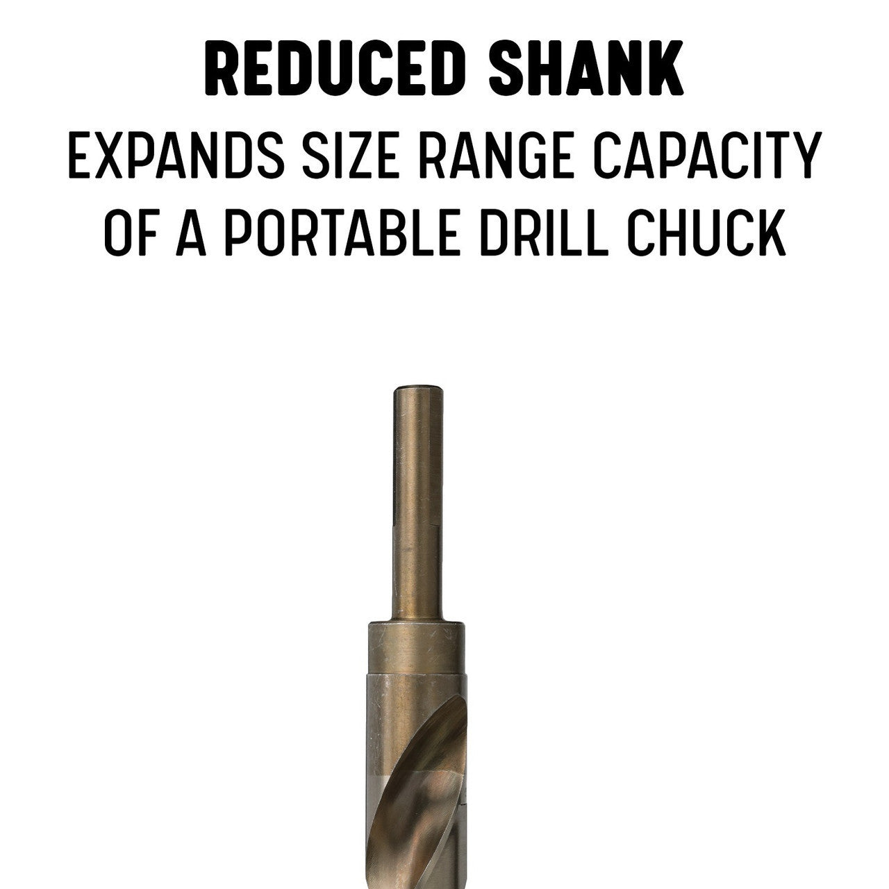1-1/2" Reduced Shank Cobalt Drill Bit, 1/2" Shank, Qualtech