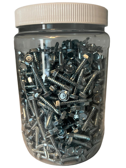 #8 X 3/4" HWH Self-Drilling Sheet Metal Screws, Zinc QTY: 1000
