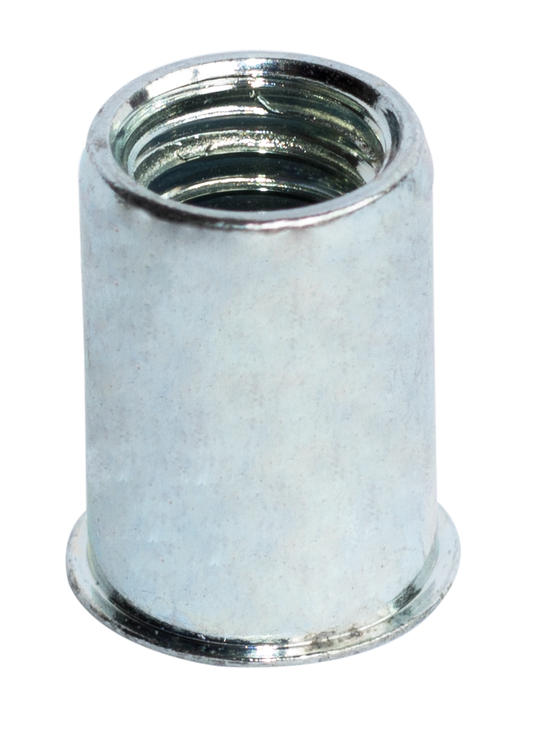 1/4-20 UNC (.030-.165" Grip) Small Flange Knurled Threaded Insert - Steel (250/box)