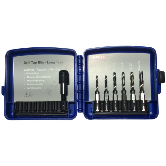 6pc HSS Combined Drill & Tap Set (DRAP) improves tool life and performance with superior lubrication for drilling and tapping.