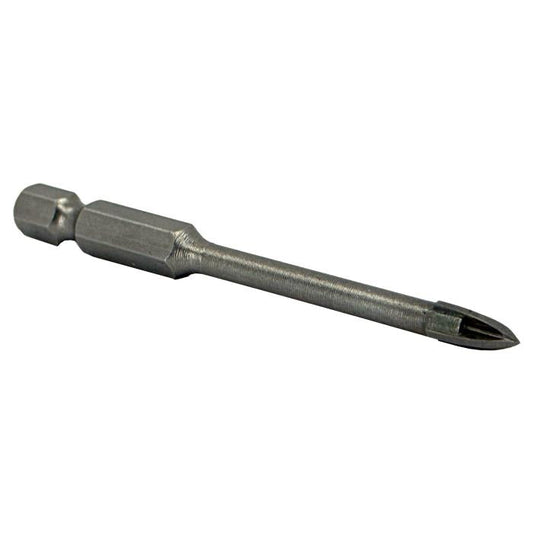 1/8" Hex Shank Quad Carbide Tip Glass & Tile Drill Bit by Drill America, carbide tip drill bit for precision work