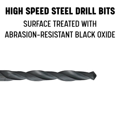 #16 HSS Black Oxide Jobber Length Drill Bit, Qualtech