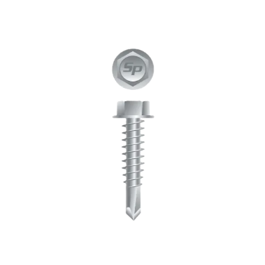 #10-16 x 3/4" Unslotted Indented Hex Washer Head Screw, #3 Point, Strong-Shield (8000/Bulk Pkg)